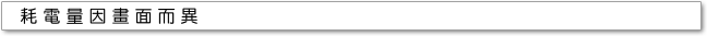 Difference in power consumption due to image type